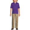 Lands’ End Kids School Uniform Polo – 100% Cotton Comfort That Lasts All Year, Easy-Care, Short Sleeve(Deep Purple)
