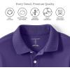 Lands’ End Kids School Uniform Polo – 100% Cotton Comfort That Lasts All Year, Easy-Care, Short Sleeve(Deep Purple)