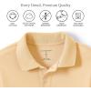 Lands’ End Kids School Uniform Polo – 100% Cotton Comfort That Lasts All Year, Easy-Care, Short Sleeve(Maize)