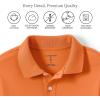 Lands’ End Kids School Uniform Polo – 100% Cotton Comfort That Lasts All Year, Easy-Care, Short Sleeve(Orange Spice)