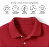 Lands’ End Kids School Uniform Polo – 100% Cotton Comfort That Lasts All Year, Easy-Care, Short Sleeve(Red)