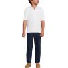 Lands’ End Kids School Uniform Polo – 100% Cotton Comfort That Lasts All Year, Easy-Care, Short Sleeve(White)
