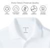 Lands’ End Kids School Uniform Polo – 100% Cotton Comfort That Lasts All Year, Easy-Care, Short Sleeve(White)