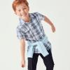 Lands’ End Kids Short Sleeve Poplin Camp Shirt(Everyday Plaid)