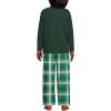 Lands’ End Kids Soft Jersey Pocket Sleep Top – Ultra-Soft Cotton Blend, Tag-Free, Cozy Fit, Fun for Bedtime Comfort(Emerald Plaid)