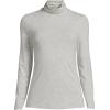 Lands’ End Lightweight Jersey Long Sleeve Turtleneck(Gray Heather)