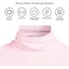 Lands’ End Lightweight Jersey Long Sleeve Turtleneck(Pink Fog)