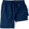 Lands’ End Men’s 9″ Volley Hydroliner Swim Trunks(Deep Sea Navy)