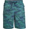 Lands’ End Men’s 9″ Volley Swim Trunks(Deep Sea Navy Stipple Palm)
