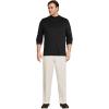 Lands’ End Men’s American-Grown Supima Cotton Mock Turtleneck Shirt(Black)