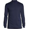 Lands’ End Men’s American-Grown Supima Cotton Mock Turtleneck Shirt(Radiant Navy)