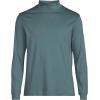 Lands’ End Men’s American-Grown Supima Cotton Mock Turtleneck Shirt(Tourmaline)