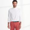 Lands’ End Men’s American-Grown Supima Cotton Mock Turtleneck Shirt(White)