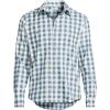 Lands’ End Men’s Coastal Flannel(Soft Peacock/Ivory Check)
