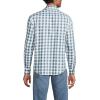 Lands’ End Men’s Coastal Flannel(Soft Peacock/Ivory Check)