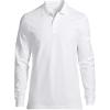 Lands’ End Men’s Comfort First Long Sleeve Solid Mesh Polo(White)