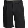 Lands’ End Men’s Comfort Waist Pleated 9″ No Iron Chino Shorts(Black)