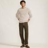 Lands’ End Men’s Drifter Cotton Crewneck Sweater(Flax Heather)