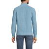 Lands’ End Men’s Drifter Quarter Zip Sweater(Light Storm Blue)