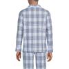 Lands’ End Men’s Essential Pajama Shirt(Pale Slate Blue/Lavender Plaid)