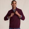 Lands’ End Men’s Fine Gauge Cashmere Quarter Zip(Lush Burgundy)