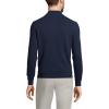 Lands’ End Men’s Fine Gauge Cashmere Quarter Zip(Radiant Navy)