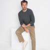 Lands’ End Men’s Fine Gauge Cashmere Sweater(Charcoal Heather)