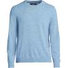 Lands’ End Men’s Fine Gauge Cashmere Sweater(Cloudy Blue Heather)