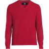 Lands’ End Men’s Fine Gauge Cashmere V-Neck Sweater(Current Red)