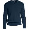 Lands’ End Men’s Fine Gauge Cashmere V-Neck Sweater(Radiant Navy)