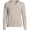 Lands’ End Men’s Fine Gauge Cashmere V-Neck Sweater(Solstice Donegal)