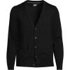Lands’ End Men’s Fine Gauge Cotton Cardigan(Black)
