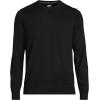 Lands’ End Men’s Fine Gauge Cotton Crew Neck Sweater(Black)