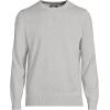 Lands’ End Men’s Fine Gauge Cotton Crew Neck Sweater(Gray Heather)