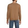 Lands’ End Men’s Fine Gauge Cotton V Neck Sweater(Soft Camel Brown Heather)