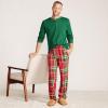 Lands’ End Men’s Flannel Pajama Pants(Compass Red/Emerald Plaid)