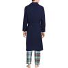 Lands’ End Men’s Flannel Sleepwear Robe(Deep Sea Navy)