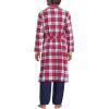 Lands’ End Men’s Fleece Robe(Ivory/Rich Red Plaid)