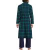 Lands’ End Men’s Fleece Robe(Light Emerald Blackwatch)