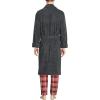 Lands’ End Men’s Full-Length Turkish Cotton Terry Bathrobe – 55″ Length | Plush, Absorbent, 2 Pockets, Spa Comfort(Charcoal)