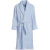 Lands’ End Men’s Full-Length Turkish Cotton Terry Bathrobe – 55″ Length | Plush, Absorbent, 2 Pockets, Spa Comfort(Soft Blue Haze)
