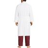 Lands’ End Men’s Full-Length Turkish Cotton Terry Bathrobe – 55″ Length | Plush, Absorbent, 2 Pockets, Spa Comfort(White)