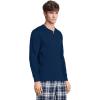 Lands’ End Men’s Knit Rib Henley(Deep Sea Navy)