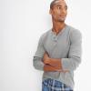 Lands’ End Men’s Knit Rib Henley(Pewter Heather)