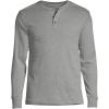 Lands’ End Men’s Knit Rib Henley(Pewter Heather)