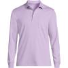 Lands’ End Men’s Long Sleeve American-Grown Supima Cotton Polo Shirt with Pocket(Whisper Lilac)