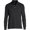 Lands’ End Men’s Long Sleeve American-Grown Supima Cotton Polo Shirt(Black)