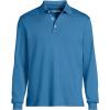 Lands’ End Men’s Long Sleeve American-Grown Supima Cotton Polo Shirt(Blue Hyacinth)