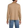 Lands’ End Men’s Long Sleeve American-Grown Supima Cotton Polo Shirt(Canyon Camel Stripe)