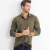 Lands’ End Men’s Long Sleeve American-Grown Supima Cotton Polo Shirt(Forest Moss)